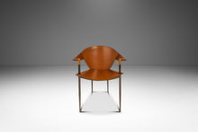 Load image into Gallery viewer, Italian Postmodern Modernist "Jocauro" Armchair by Arrben in Original Patinaed Leather, Italy, c. 1990s-ABT Modern

