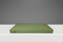 Load image into Gallery viewer, Japanese Mid-Century Modern Hand-Painted Glass Serving Dish Depicting Orchids w/ Protective Case by Mitsukoshi, Japan, c. 1960s-ABT Modern
