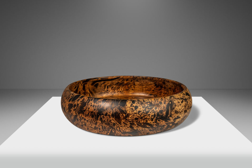 Large Mid-Century Organic Modern Serving Bowl Carved from Mango Wood, USA, c. 1960's-ABT Modern