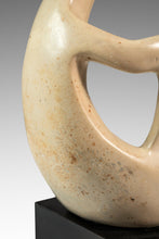 Load image into Gallery viewer, Mid-Century Abstract Modern &quot;Parent &amp; Child&quot; Marble Stone Sculpture w/ Wooden Base, Kenya, c. 1980&#39;s-ABT Modern
