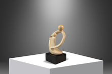 Load image into Gallery viewer, Mid-Century Abstract Modern &quot;Parent &amp; Child&quot; Marble Stone Sculpture w/ Wooden Base, Kenya, c. 1980&#39;s-ABT Modern
