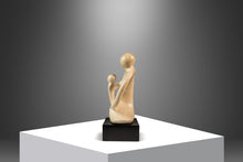 Load image into Gallery viewer, Mid-Century Abstract Modern &quot;Parent &amp; Child&quot; Marble Stone Sculpture w/ Wooden Base, Kenya, c. 1980&#39;s-ABT Modern
