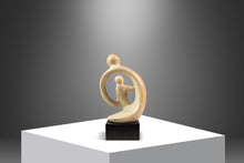 Load image into Gallery viewer, Mid-Century Abstract Modern &quot;Parent &amp; Child&quot; Marble Stone Sculpture w/ Wooden Base, Kenya, c. 1980&#39;s-ABT Modern

