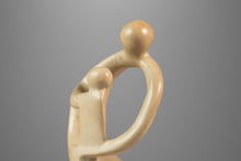 Load image into Gallery viewer, Mid-Century Abstract Modern &quot;Parent &amp; Child&quot; Marble Stone Sculpture w/ Wooden Base, Kenya, c. 1980&#39;s-ABT Modern
