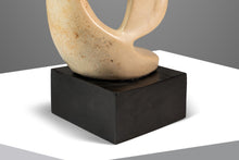 Load image into Gallery viewer, Mid-Century Abstract Modern &quot;Parent &amp; Child&quot; Marble Stone Sculpture w/ Wooden Base, Kenya, c. 1980&#39;s-ABT Modern
