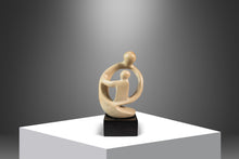 Load image into Gallery viewer, Mid-Century Abstract Modern &quot;Parent &amp; Child&quot; Marble Stone Sculpture w/ Wooden Base, Kenya, c. 1980&#39;s-ABT Modern
