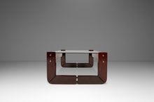 Load image into Gallery viewer, Mid-Century Brazilian Modern Brutalist End Table w/ Smoked Glass Top in Jacaranda by Percival Lafer, Brazil, c. 1970s-ABT Modern
