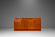Load image into Gallery viewer, Mid-Century Danish Modern 2-Piece Cabinet / Sideboard / Credenza w/ Topper in Teak, Glass &amp; Brass by D-Scan, c. 1980's-ABT Modern
