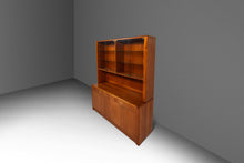 Load image into Gallery viewer, Mid-Century Danish Modern 2-Piece Cabinet / Sideboard / Credenza w/ Topper in Teak, Glass &amp; Brass by D-Scan, c. 1980's-ABT Modern

