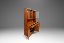 Load image into Gallery viewer, Mid-Century Danish Modern 2-Piece Cabinet / Sideboard / Credenza w/ Topper in Teak, Glass &amp; Brass by D-Scan, c. 1980's-ABT Modern
