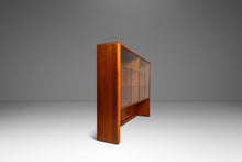 Load image into Gallery viewer, Mid-Century Danish Modern 2-Piece Cabinet / Sideboard / Credenza w/ Topper in Teak, Glass &amp; Brass by D-Scan, c. 1980's-ABT Modern
