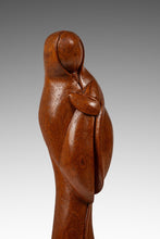 Load image into Gallery viewer, Mid-Century Danish Modern Abstract Hand-Carved Sculpture Depicting Mother Mary in Solid Teak, USA, c. 1960s-ABT Modern
