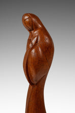Load image into Gallery viewer, Mid-Century Danish Modern Abstract Hand-Carved Sculpture Depicting Mother Mary in Solid Teak, USA, c. 1960s-ABT Modern
