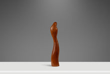 Load image into Gallery viewer, Mid-Century Danish Modern Abstract Hand-Carved Sculpture Depicting Mother Mary in Solid Teak, USA, c. 1960s-ABT Modern
