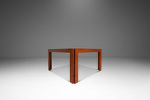 Load image into Gallery viewer, Mid-Century Danish Modern Coffee Table after Afra &amp; Tobia Scarpa for Cassina in Teak Wood w/ Smoked Glass, c. 1970s-ABT Modern
