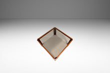 Load image into Gallery viewer, Mid-Century Danish Modern Coffee Table after Afra &amp; Tobia Scarpa for Cassina in Teak Wood w/ Smoked Glass, c. 1970s-ABT Modern
