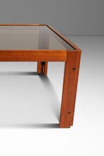 Load image into Gallery viewer, Mid-Century Danish Modern Coffee Table after Afra &amp; Tobia Scarpa for Cassina in Teak Wood w/ Smoked Glass, c. 1970s-ABT Modern
