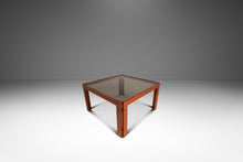 Load image into Gallery viewer, Mid-Century Danish Modern Coffee Table after Afra &amp; Tobia Scarpa for Cassina in Teak Wood w/ Smoked Glass, c. 1970s-ABT Modern
