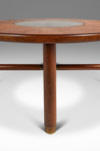 Load image into Gallery viewer, Mid-Century Danish Modern "Donut" Table in Solid Teak w/ Glass Inlay &amp; Brass Detailing by G-Plan, England, c. 1970s-ABT Modern
