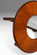 Load image into Gallery viewer, Mid-Century Danish Modern "Donut" Table in Solid Teak w/ Glass Inlay &amp; Brass Detailing by G-Plan, England, c. 1970s-ABT Modern
