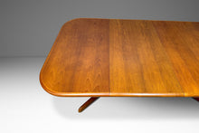 Load image into Gallery viewer, Mid-Century Danish Modern Extension Dining Table w/ Trestle Base &amp; Unique Square Shape in Teak by Gudme Mobelfabrik, Denmark, c. 1960s-ABT Modern
