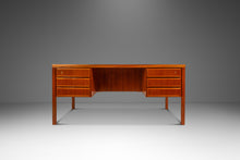 Load image into Gallery viewer, Mid-Century Danish Modern Model 77 Executive Desk in Teak by Gunni Omann for Oman Junn, Denmark, c. 1950s-ABT Modern
