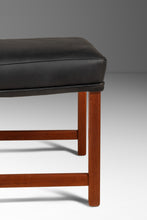 Load image into Gallery viewer, Mid-Century Danish Modern Rio Teak and Leather Ottoman / Footstool by Ole Wanscher for France &amp; Søn, Denmark, c. 1960s-ABT Modern
