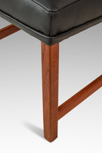 Load image into Gallery viewer, Mid-Century Danish Modern Rio Teak and Leather Ottoman / Footstool by Ole Wanscher for France &amp; Søn, Denmark, c. 1960s-ABT Modern
