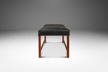 Load image into Gallery viewer, Mid-Century Danish Modern Rio Teak and Leather Ottoman / Footstool by Ole Wanscher for France &amp; Søn, Denmark, c. 1960s-ABT Modern
