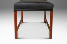 Load image into Gallery viewer, Mid-Century Danish Modern Rio Teak and Leather Ottoman / Footstool by Ole Wanscher for France &amp; Søn, Denmark, c. 1960s-ABT Modern
