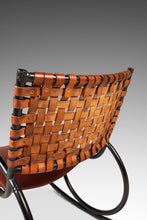 Load image into Gallery viewer, Mid-Century Italian Modern Brutalist Industrial Tubular Rocking Chair in Leather &amp; Metal in the Manner of Thonet, USA, c. 1960s-ABT Modern

