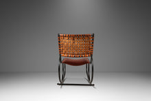 Load image into Gallery viewer, Mid-Century Italian Modern Brutalist Industrial Tubular Rocking Chair in Leather &amp; Metal in the Manner of Thonet, USA, c. 1960s-ABT Modern
