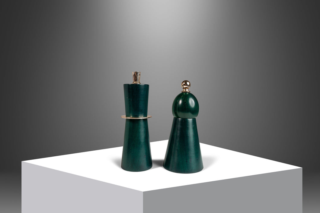 Mid-Century Italian Modern Salt & Pepper Grinders Shakers, Italy, c. 1970's-ABT Modern