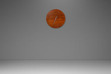 Load image into Gallery viewer, Mid-Century Modern 13 Inch Minimalist Wall Clock Carved from Solid Walnut, USA, c. 1970s-ABT Modern
