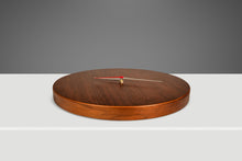 Load image into Gallery viewer, Mid-Century Modern 13 Inch Minimalist Wall Clock Carved from Solid Walnut, USA, c. 1970s-ABT Modern
