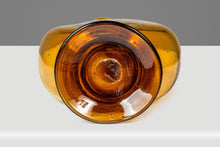 Load image into Gallery viewer, Mid-Century Modern Abstract Amber Blown Glass Bud Vase Vessel, USA, c. 1970s-ABT Modern
