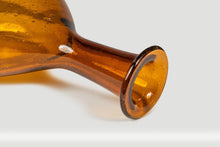 Load image into Gallery viewer, Mid-Century Modern Abstract Amber Blown Glass Bud Vase Vessel, USA, c. 1970s-ABT Modern
