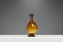 Load image into Gallery viewer, Mid-Century Modern Abstract Amber Blown Glass Bud Vase Vessel, USA, c. 1970s-ABT Modern
