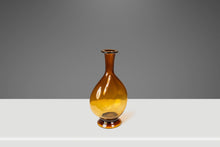 Load image into Gallery viewer, Mid-Century Modern Abstract Amber Blown Glass Bud Vase Vessel, USA, c. 1970s-ABT Modern
