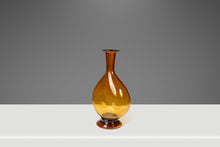 Load image into Gallery viewer, Mid-Century Modern Abstract Amber Blown Glass Bud Vase Vessel, USA, c. 1970s-ABT Modern
