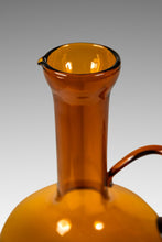 Load image into Gallery viewer, Mid-Century Modern Abstract Studio Craft Amber Blown Glass Pitcher / Bottle / Bud Vase / Vessel, USA, c. 1970s-ABT Modern
