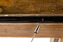 Load image into Gallery viewer, Mid-Century Modern Acid-Etched Brass Desk / Dining Table with Glass Top by Bernhard Rohne for Mastercraft, USA, c. 1970s-ABT Modern
