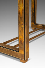 Load image into Gallery viewer, Mid-Century Modern Acid-Etched Brass Desk / Dining Table with Glass Top by Bernhard Rohne for Mastercraft, USA, c. 1970s-ABT Modern
