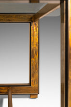 Load image into Gallery viewer, Mid-Century Modern Acid-Etched Brass Desk / Dining Table with Glass Top by Bernhard Rohne for Mastercraft, USA, c. 1970s-ABT Modern
