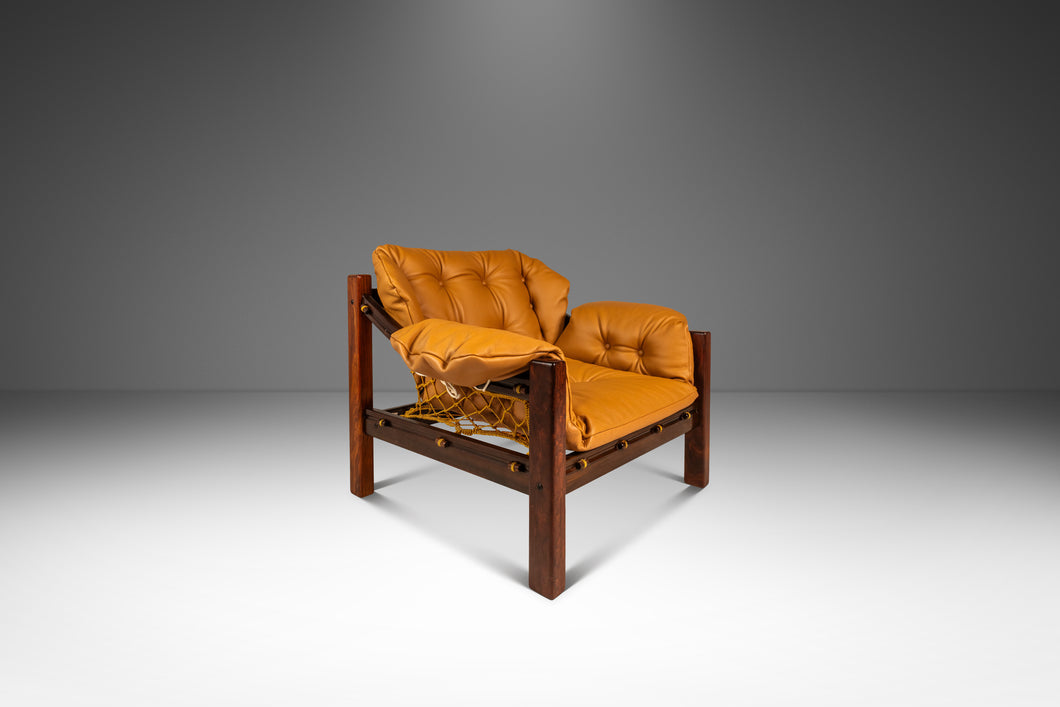 Mid-Century Modern 'Amazonas' Lounge Chair in Rosewood & Leather by Jean Gillon for Italma, Brazil, c. 1970s-ABT Modern