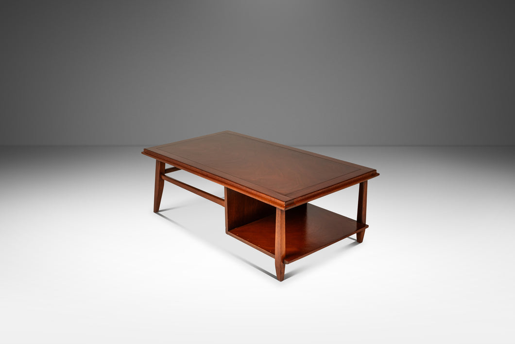 Mid-Century Modern Angular Coffee Table in Solid Mahogany, USA, c. 1960s-ABT Modern