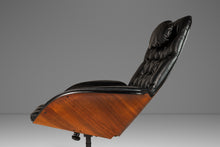 Load image into Gallery viewer, Mid-Century Modern Bentwood Lounge Chair &amp; Ottoman Set by George Mulhauser for Plycraft in Tufted Black Vinyl, USA, c. 1960s-ABT Modern
