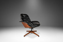 Load image into Gallery viewer, Mid-Century Modern Bentwood Lounge Chair &amp; Ottoman Set by George Mulhauser for Plycraft in Tufted Black Vinyl, USA, c. 1960s-ABT Modern
