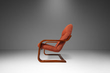 Load image into Gallery viewer, Mid-Century Modern Bentwood Lounge Chair in Beech and Original Fabric by Westnofa, Norway, c. 1970s-ABT Modern
