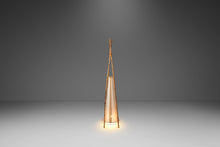 Load image into Gallery viewer, Mid-Century Modern Bohemian 5 ft. Teepee-Shaped Floor Lamp in Cotton Bamboo &amp; Rattan by Louis Sognot, France, c. 1960s-ABT Modern
